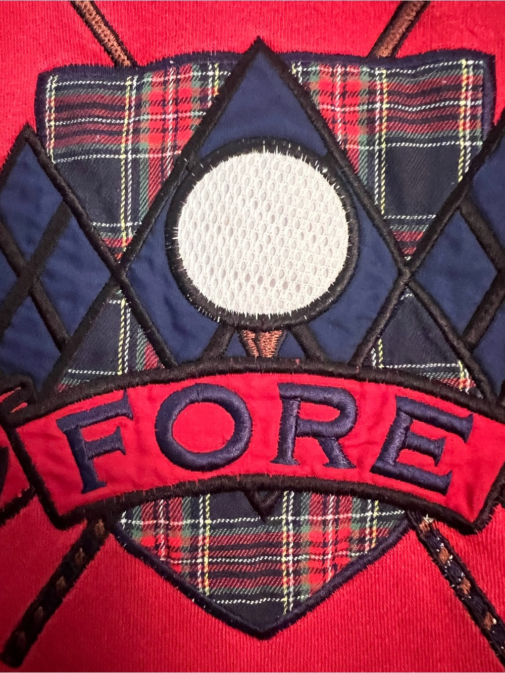 Vintage 90’s Crewneck Embroidered Golf Fore Preppy Sweatshirt XL - Picture 4 of 14